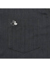 Men s Herringbone Dobby Span Shirt 6002GXUP NAVY - BLACK&WHITE - BALAAN 3