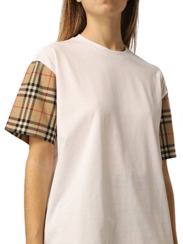 Vintage Check Sleeve Short Sleeve T-Shirt White - BURBERRY - BALAAN 6