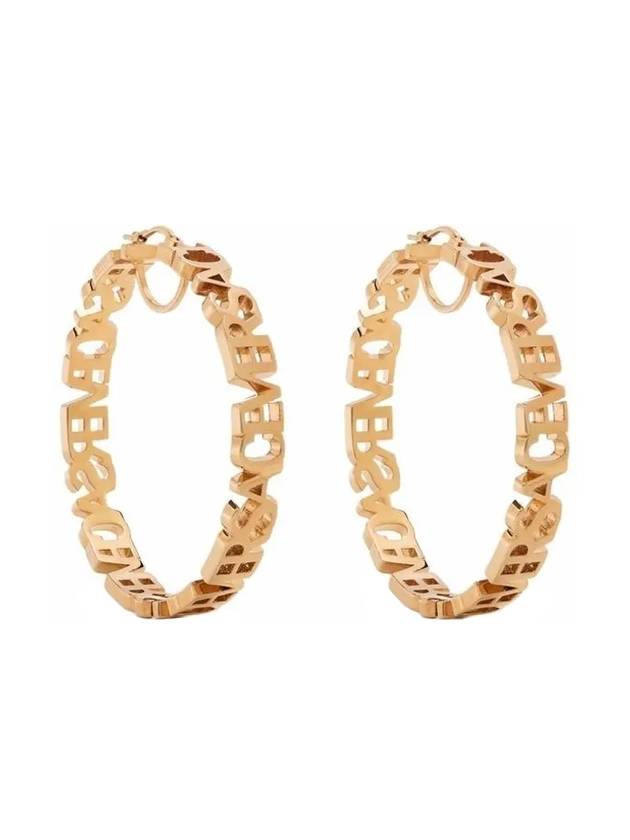 lettering logo earrings gold - VERSACE - BALAAN 1