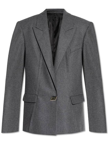 The Attico Wool Blazer, Women's, Grey - THE ATTICO - BALAAN 1