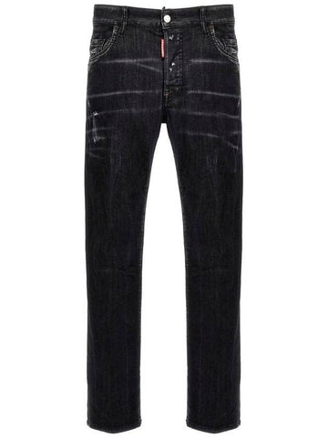 Distressed Denim Jeans Black - DSQUARED2 - BALAAN 1