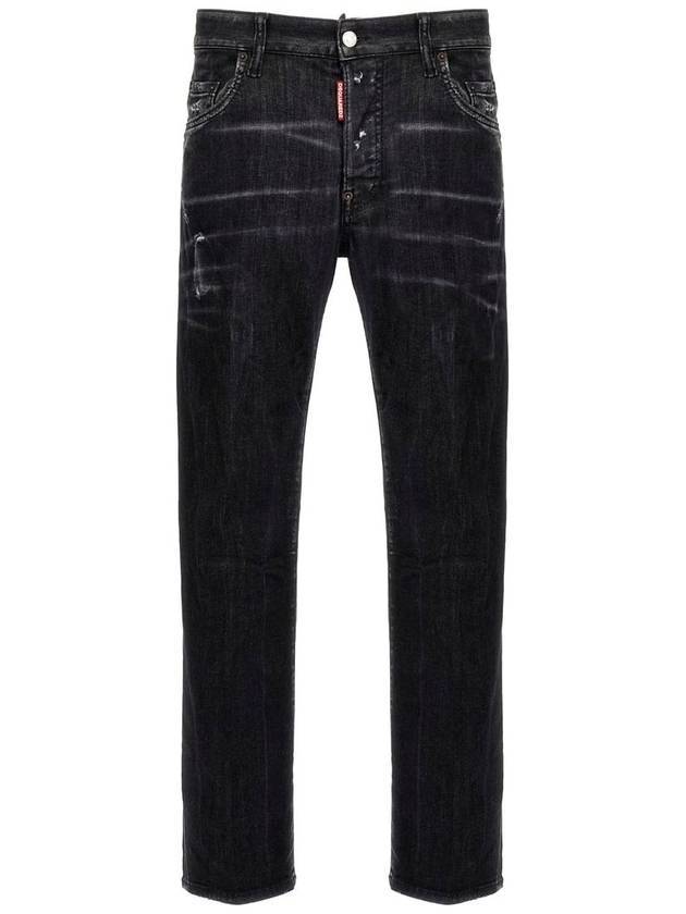 Distressed Denim Jeans Black - DSQUARED2 - BALAAN 1