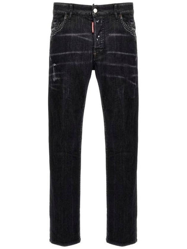 Distressed Denim Jeans Black - DSQUARED2 - BALAAN 1