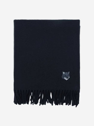 Foxhead Muffler Scarf Navy Unisex - MAISON KITSUNE - BALAAN 1