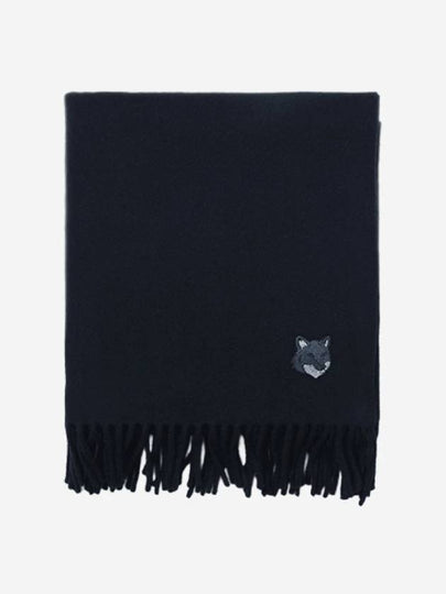 Wool Fox Head Muffler Navy - MAISON KITSUNE - BALAAN 2