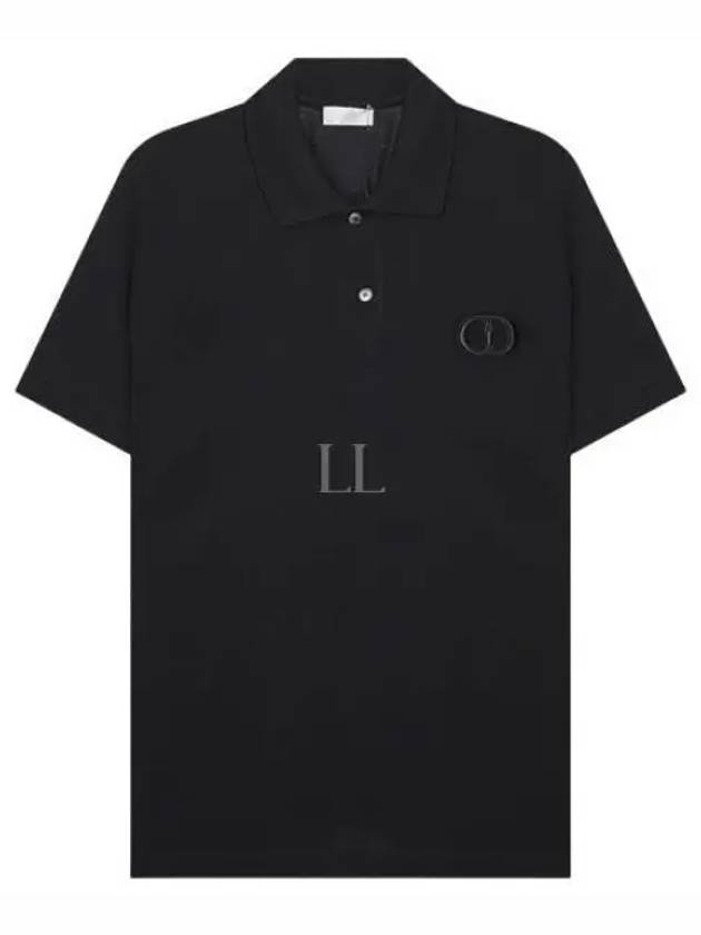 CD Icon Cotton Polo Shirt Black - DIOR - BALAAN 2