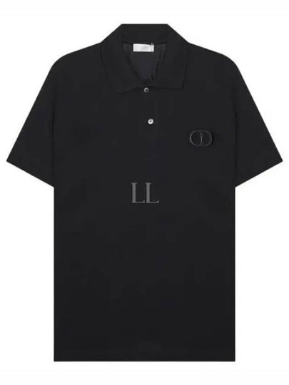 CD Icon Cotton Polo Shirt Black - DIOR - BALAAN 2