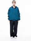 Four Woman Women s W243OT02GN Glisten Hooded Windbreaker Jumper Blue - CHANCE'S NOI - BALAAN 5