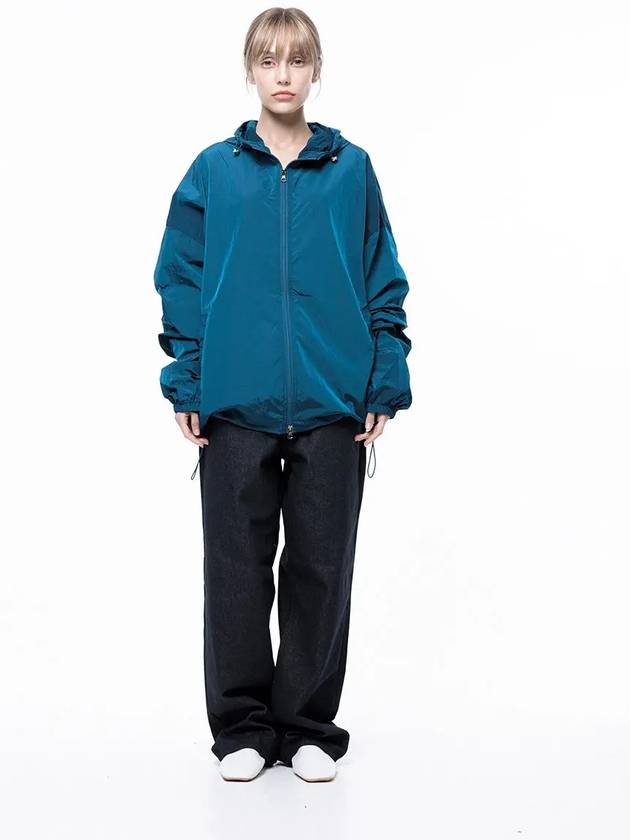 Four Woman Women s W243OT02GN Glisten Hooded Windbreaker Jumper Blue - CHANCE'S NOI - BALAAN 5