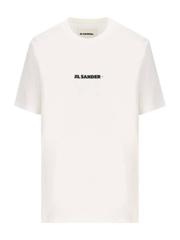 Logo Print Short Sleeve T-Shirt White - JIL SANDER - BALAAN 2