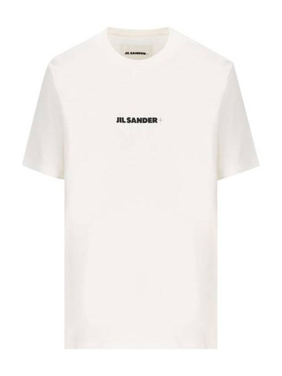 Logo Print Short Sleeve T-Shirt White - JIL SANDER - BALAAN 2