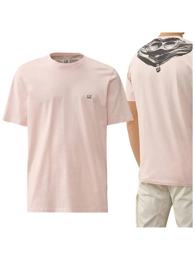 30/1 Jersey Goggle Short Sleeve T-Shirt Pink - CP COMPANY - BALAAN 3