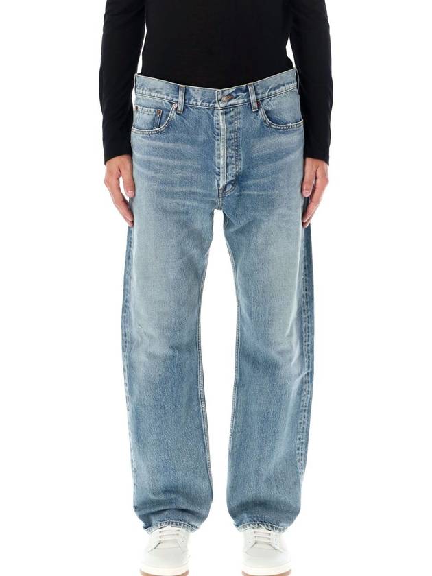 Loose Fit Mid Rise Jeans Blue - SAINT LAURENT - BALAAN 2