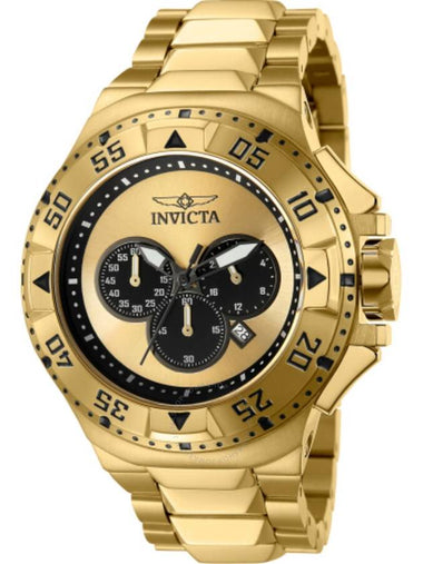 Invicta Excursion Chronograph Quartz Gold Dial Men's Watch 43647 - INVICTA - BALAAN 1