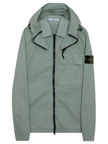 Cotton canvas hooded zip up - STONE ISLAND - BALAAN 1