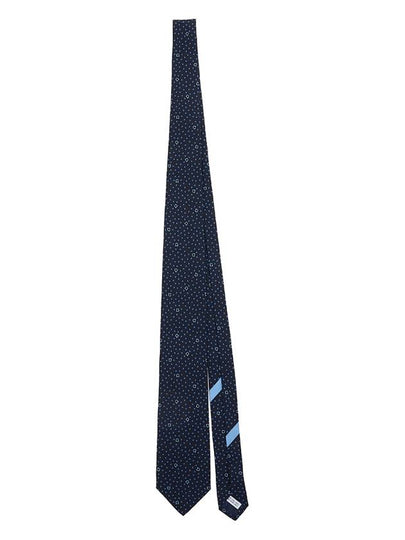 Star Print Silk Tie Black - SALVATORE FERRAGAMO - BALAAN 2