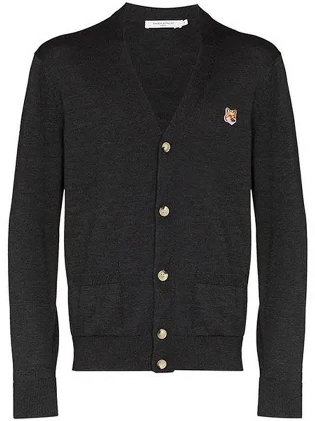 Fox Head Patch Classic Cardigan Anthracite - MAISON KITSUNE - BALAAN 2