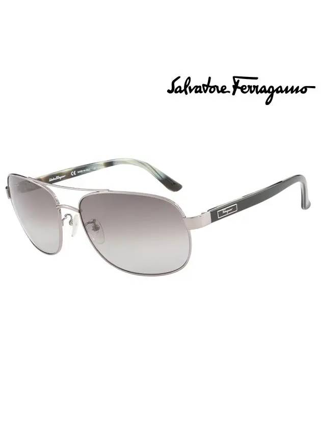 Ferragamo Sunglasses SF128SK6 033 Square Metal Men Women - SALVATORE FERRAGAMO - BALAAN 1