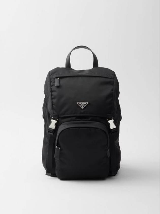 Re-Nylon Saffiano Leather Backpack Black - PRADA - BALAAN 2