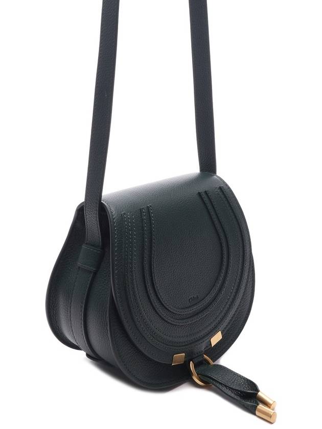 Marcie Saddle Small Grained Leather Cross Bag Dark Green - CHLOE - BALAAN 4