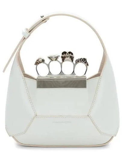 Calfskin Jewel Mini Hobo Shoulder Bag White - ALEXANDER MCQUEEN - BALAAN 2