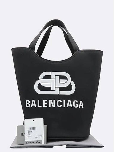 599332 Black color wave M size tote bag shoulder strap - BALENCIAGA - BALAAN 1