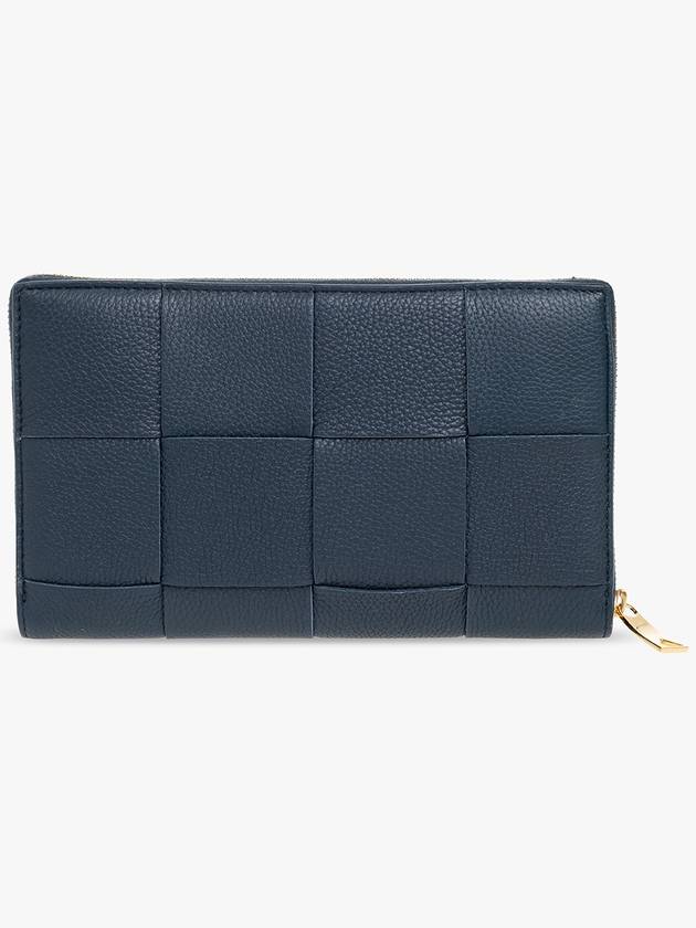 Intrecciato Zipper Long Wallet Navy - BOTTEGA VENETA - BALAAN 4