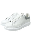 Men's Oversole Crocodile Metallic Silver Tab Low Top Sneakers White - ALEXANDER MCQUEEN - BALAAN 2