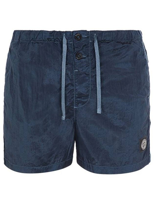 Men's Nylon Metal Swim Shorts Navy - STONE ISLAND - BALAAN 2