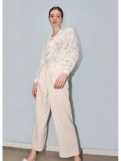 Pintuck Long Pants Cream - DAMAGE MNEMONIC - BALAAN 2