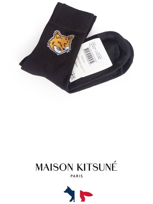 Fox Head Socks Black - MAISON KITSUNE - BALAAN 7