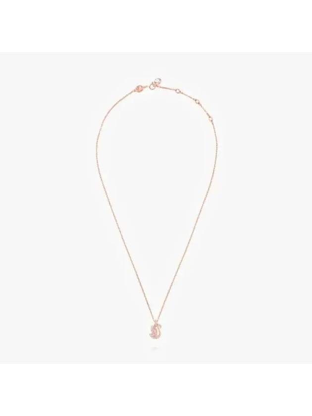 Iconic Swan Small Pendant Necklace Rose Gold - SWAROVSKI - BALAAN 3