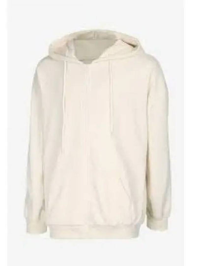 Logo Patch Cotton Zip-up Hoodie Beige - JIL SANDER - BALAAN 2