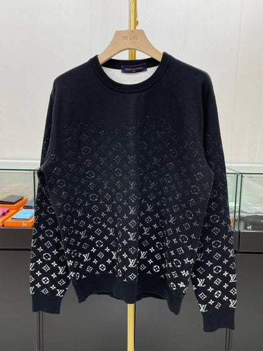 Gradient Monogram Crew Neck Knit Black - LOUIS VUITTON - BALAAN 1