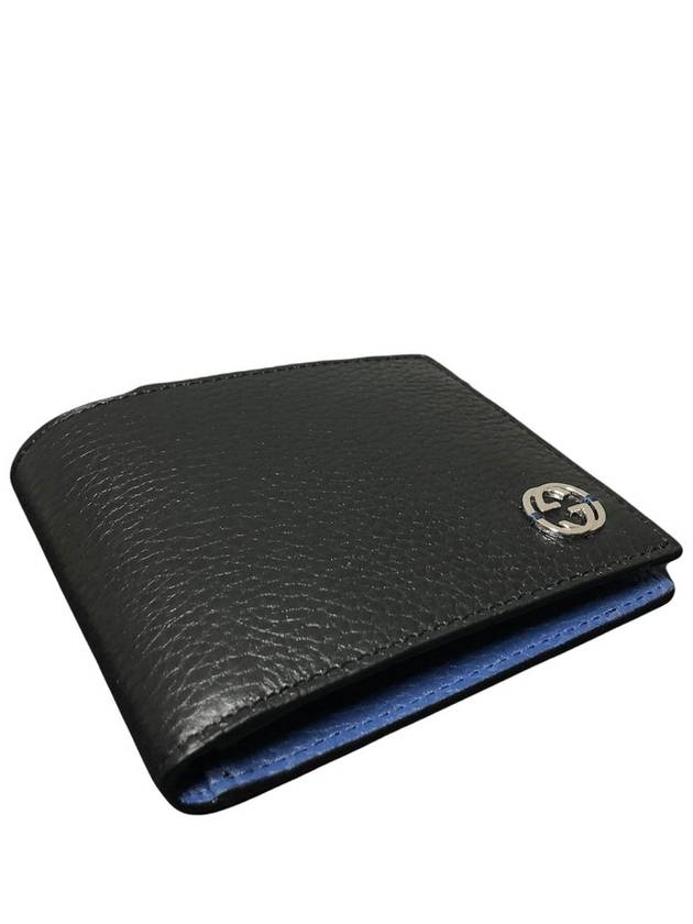 GG Interlocking Two Tone Half Wallet Black - GUCCI - BALAAN 4