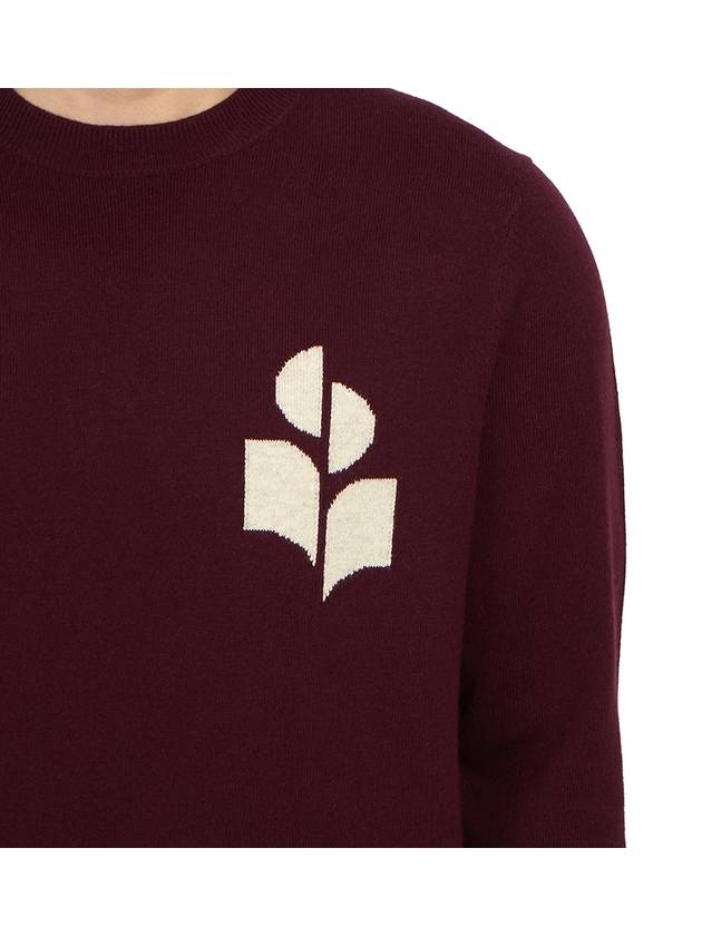 Evans Logo Crew Neck Knit Top Dark Plum - ISABEL MARANT - BALAAN 9