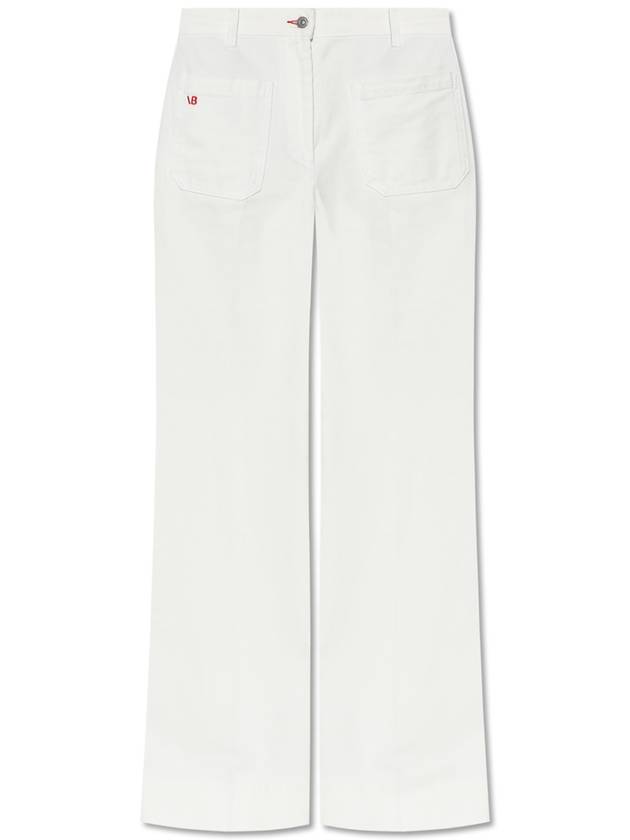 Victoria Beckham Jeans With Logo, Women's, White - VICTORIA BECKHAM - BALAAN 1