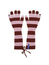 Long knit bicolor gloves pink RJ9014 PK - PALOMA WOOL - BALAAN 1