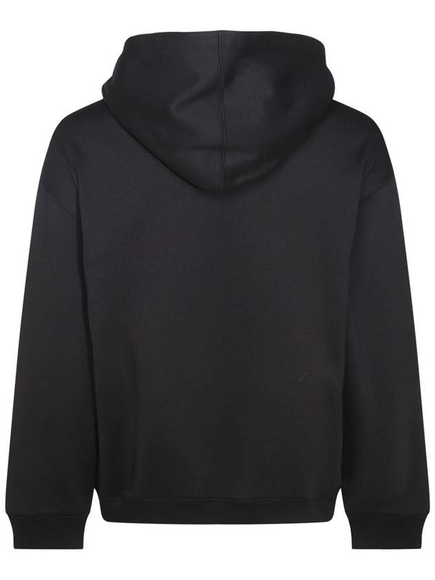 Logo Print Drawstring Hoodie Black - VALENTINO - BALAAN 3