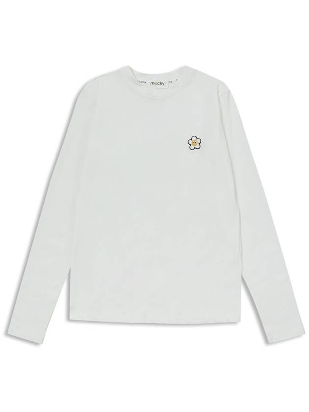 Signature Patch Inner Tee Long Sleeve T-Shirt White MCSS24TS4WH - MACKY - BALAAN 2