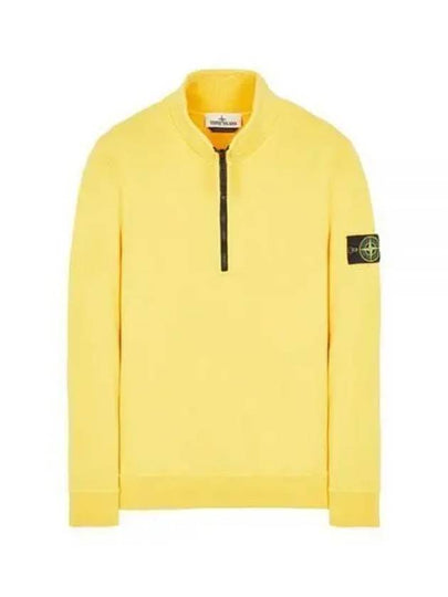 Wappen Patch Half Zip Up Sweatshirt Yellow - STONE ISLAND - BALAAN 2