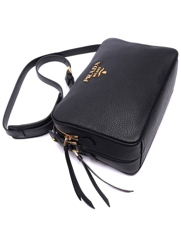 Vitello Phoenix Double Zipper Cross Bag Black - PRADA - BALAAN 6