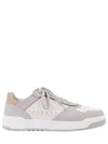 Logo Patch Leather Low Top Sneakers Grey - BRUNELLO CUCINELLI - BALAAN 2