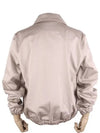 Heart Logo Zip-up Jacket Light Beige - AMI - BALAAN 5