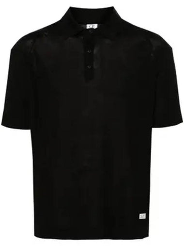 Filo Di Scozia Polo Shirt Black - CP COMPANY - BALAAN 1