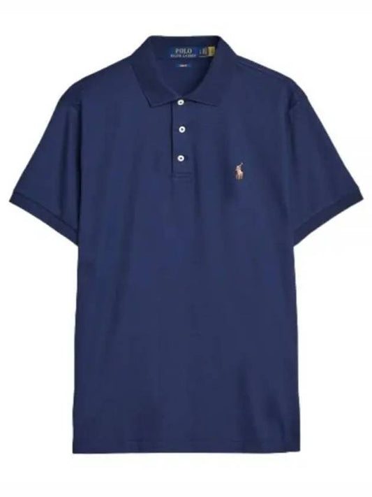 Men's Logo Short Sleeve PK Shirt Navy - POLO RALPH LAUREN - BALAAN 2