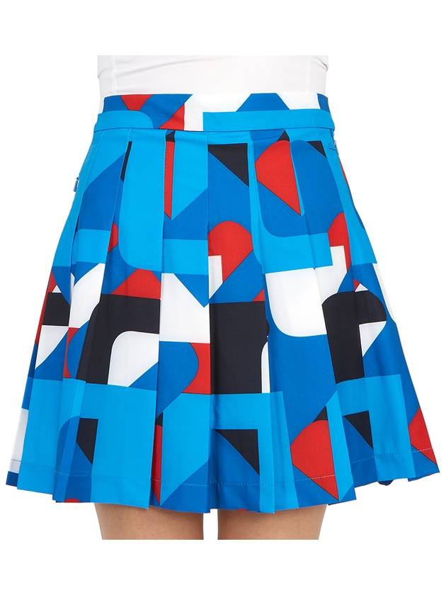 Golf Adina Print Skirt Brilliant Blue Big Bridge - J.LINDEBERG - BALAAN 7