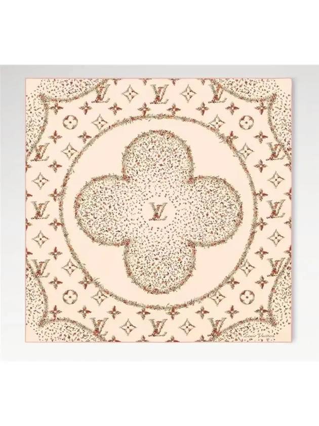 Monogram Flower Square 90 Scarf Beige - LOUIS VUITTON - BALAAN 2