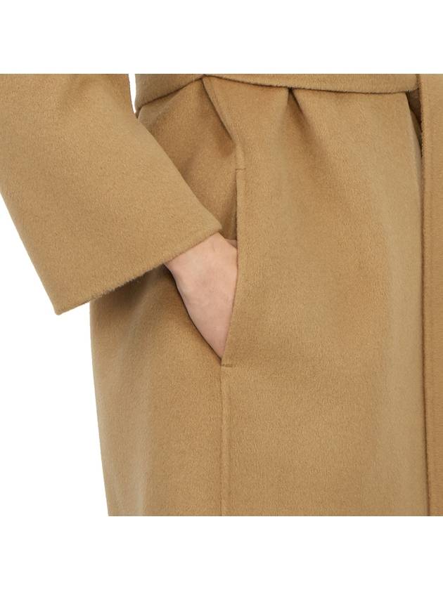 Vidim Hooded Virgin Wool Single Coat Light Brown - MAX MARA - BALAAN 7