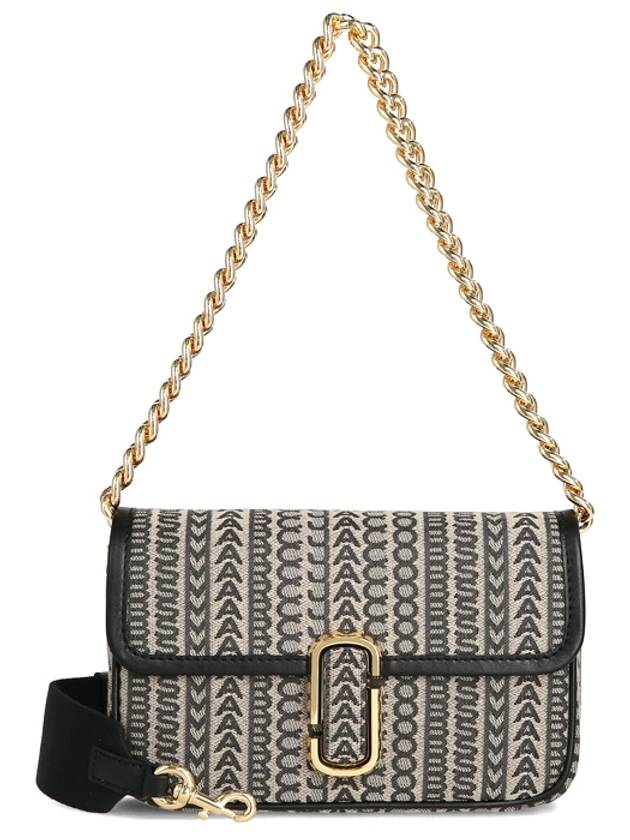 J Marc Monogram Jacquard Shoulder Bag Beige Black - MARC JACOBS - BALAAN.